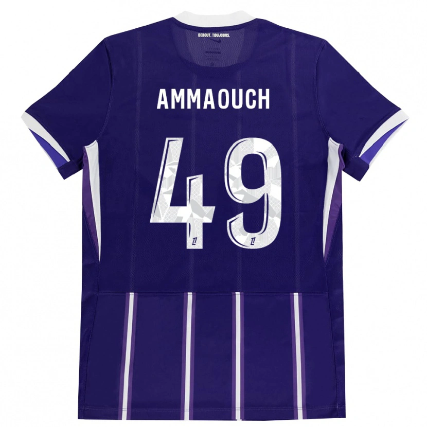 Danxen Criança Camisola Aymen Amaaouch #49 Roxo Branco Principal 2026/27 Camisa Brasil