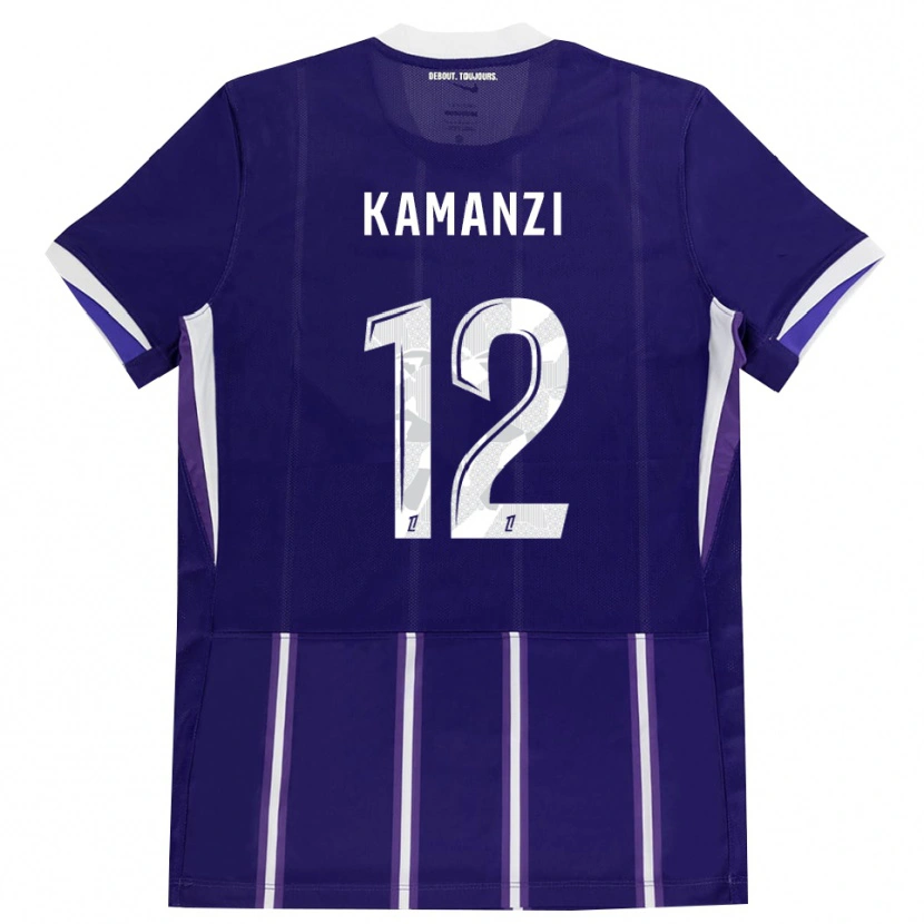 Danxen Criança Camisola Warren Kamanzi #12 Roxo Branco Principal 2026/27 Camisa Brasil