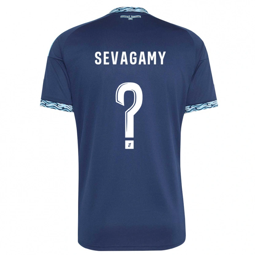 Danxen Criança Camisola Romann Sevagamy #0 Azul Aço Branco Principal 2026/27 Camisa Brasil
