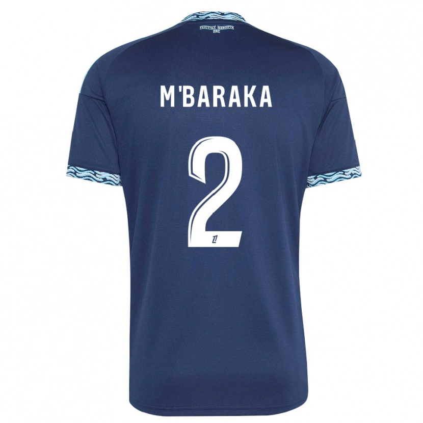 Danxen Criança Camisola Abdallah M'baraka #2 Azul Aço Branco Principal 2026/27 Camisa Brasil