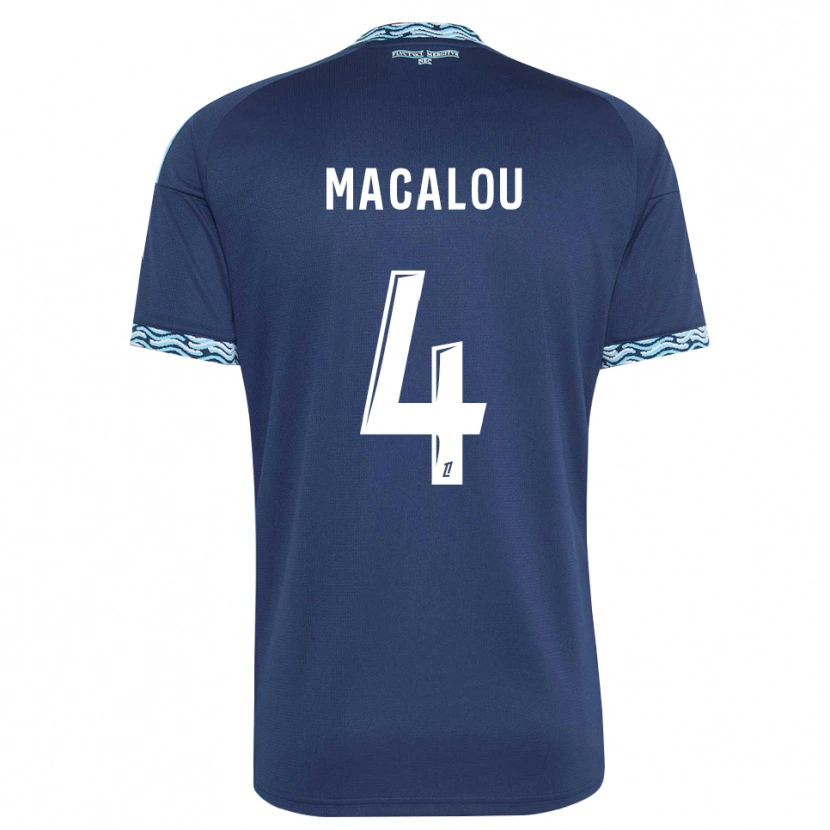 Danxen Criança Camisola Seydou Macalou #4 Azul Aço Branco Principal 2026/27 Camisa Brasil
