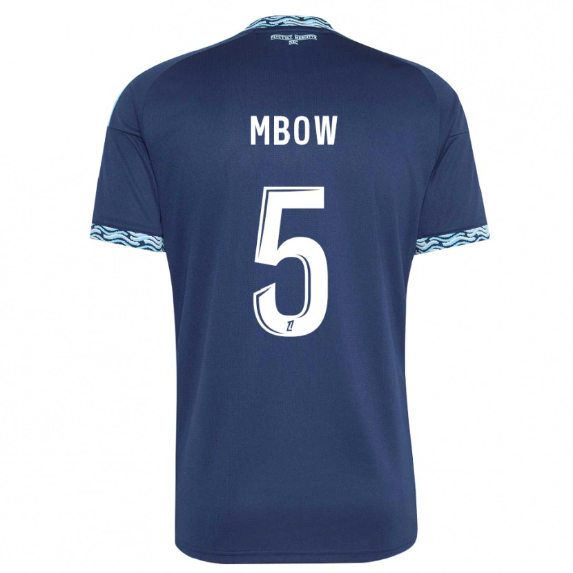 Danxen Criança Camisola Moustapha Mbow #5 Azul Aço Branco Principal 2026/27 Camisa Brasil