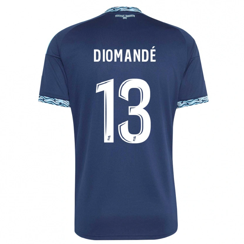 Danxen Criança Camisola Vassancy Diomandé #13 Azul Aço Branco Principal 2026/27 Camisa Brasil