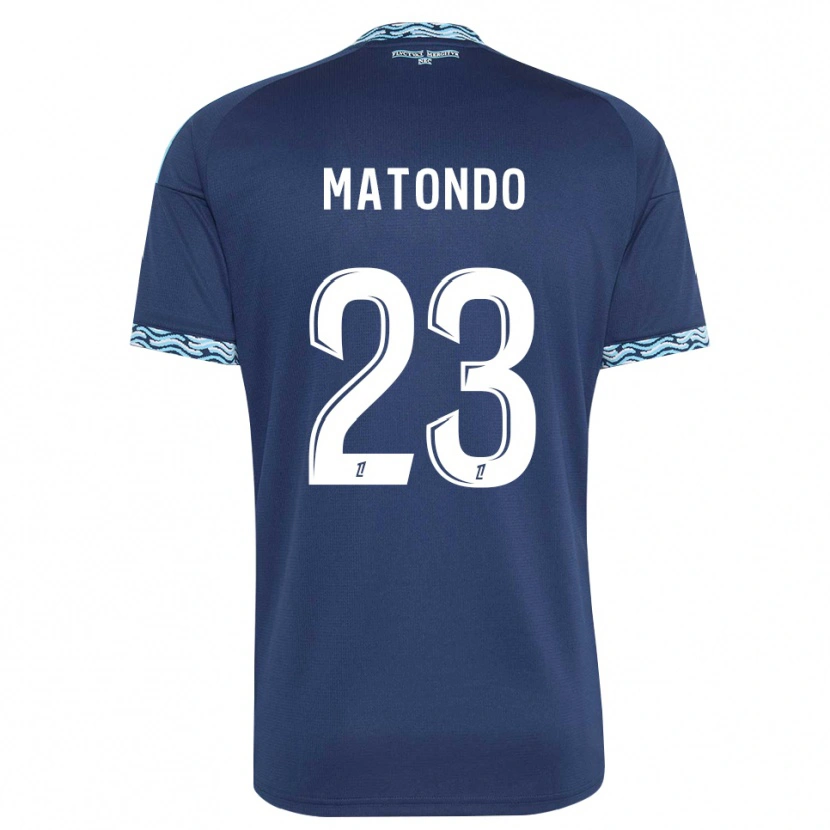Danxen Criança Camisola Rudy Matondo #23 Azul Aço Branco Principal 2026/27 Camisa Brasil