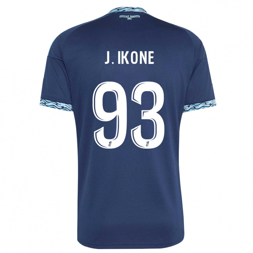 Danxen Criança Camisola Jonathan Ikoné #93 Azul Aço Branco Principal 2026/27 Camisa Brasil