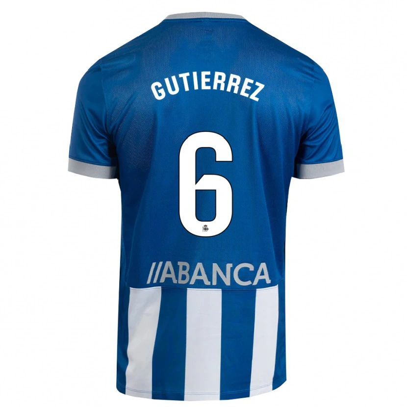 Danxen Criança Camisola Paula Gutiérrez #6 Azul Cinza Branco Principal 2026/27 Camisa Brasil