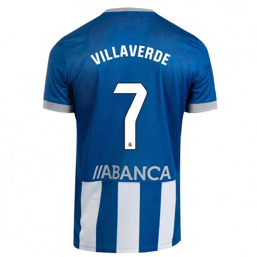 Danxen Criança Camisola Hugo Villaverde #7 Azul Cinza Branco Principal 2026/27 Camisa Brasil