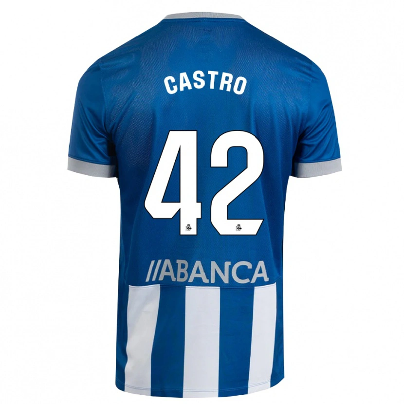 Danxen Criança Camisola Lucas Castro #42 Azul Cinza Branco Principal 2026/27 Camisa Brasil