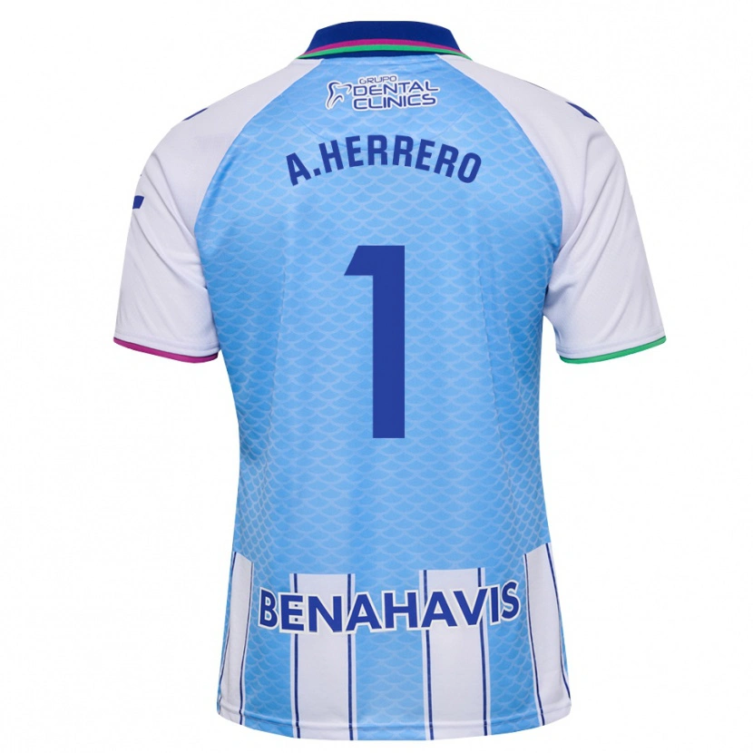 Danxen Criança Camisola Alfonso Herrero #1 Azul Céu Profundo Branco Principal 2026/27 Camisa Brasil