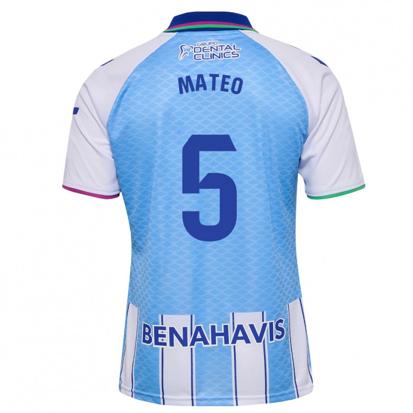 Danxen Criança Camisola Ángel Mateo #5 Azul Céu Profundo Branco Principal 2026/27 Camisa Brasil