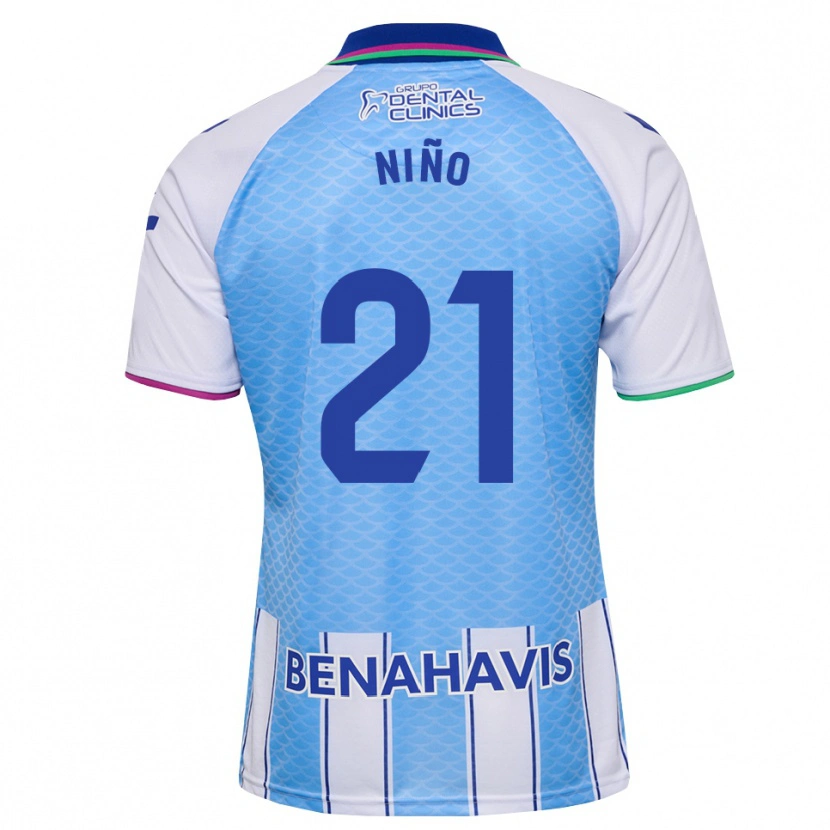 Danxen Criança Camisola Adrián Niño #21 Azul Céu Profundo Branco Principal 2026/27 Camisa Brasil