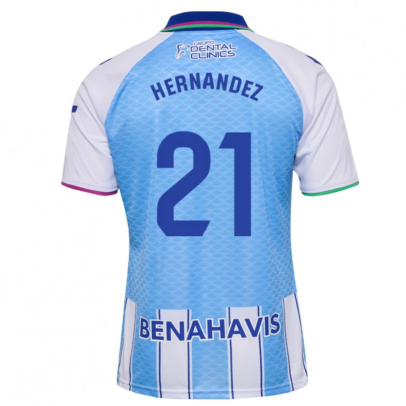 Danxen Criança Camisola Juan Hernández #21 Azul Céu Profundo Branco Principal 2026/27 Camisa Brasil
