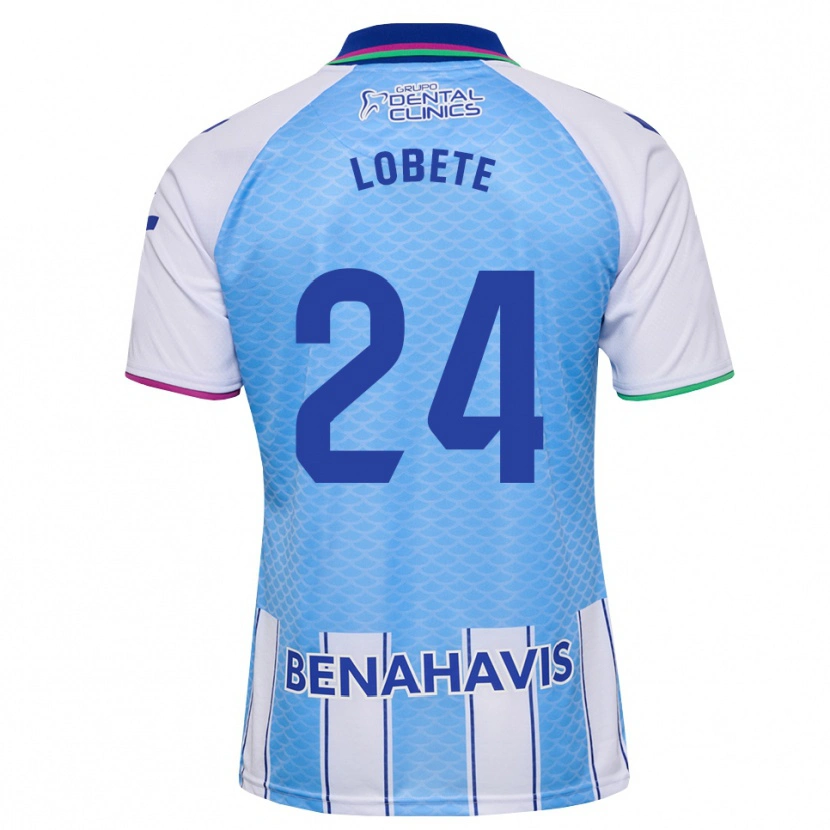 Danxen Criança Camisola Julen Lobete #24 Azul Céu Profundo Branco Principal 2026/27 Camisa Brasil