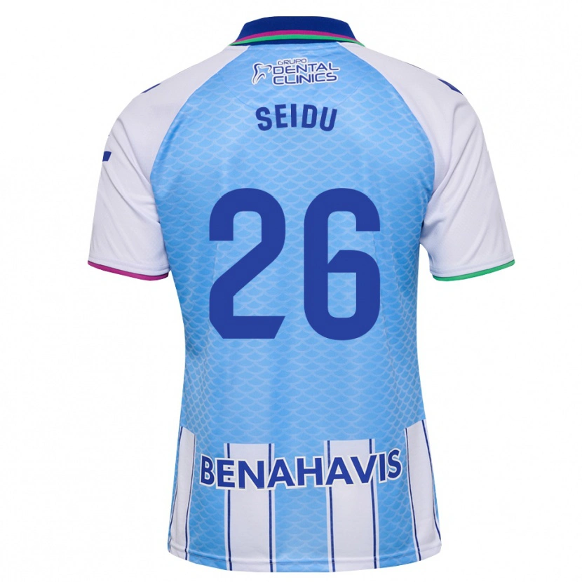 Danxen Criança Camisola Abubakar Seidu #26 Azul Céu Profundo Branco Principal 2026/27 Camisa Brasil