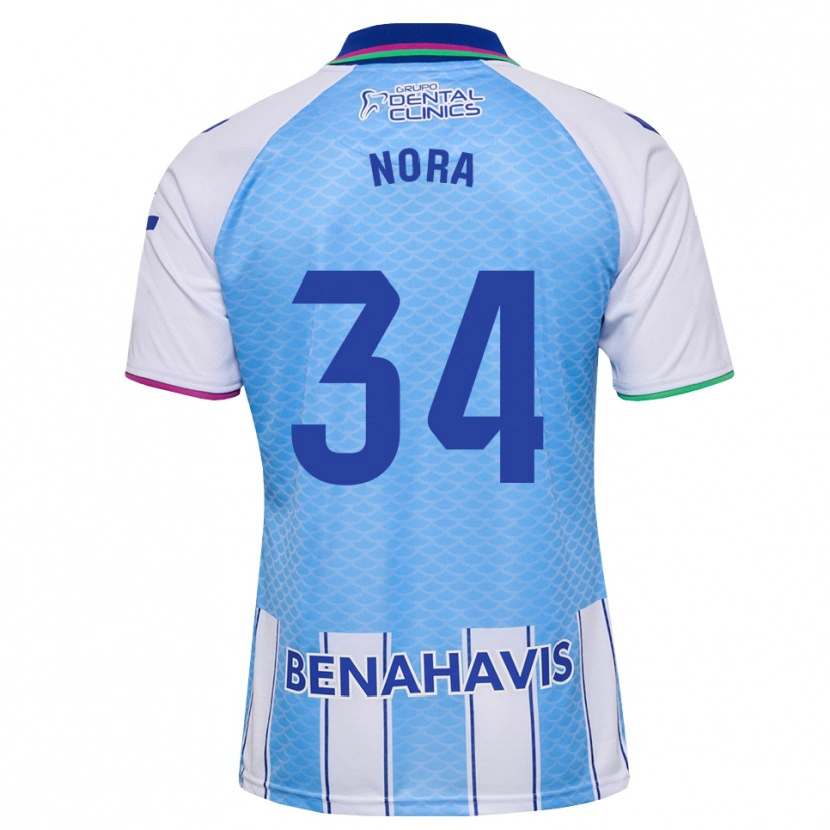 Danxen Criança Camisola Nora #34 Azul Céu Profundo Branco Principal 2026/27 Camisa Brasil
