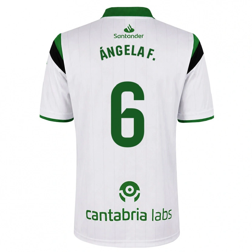 Danxen Criança Camisola Ángela Fernández Fraile #6 Branco Verde Preto Principal 2026/27 Camisa Brasil