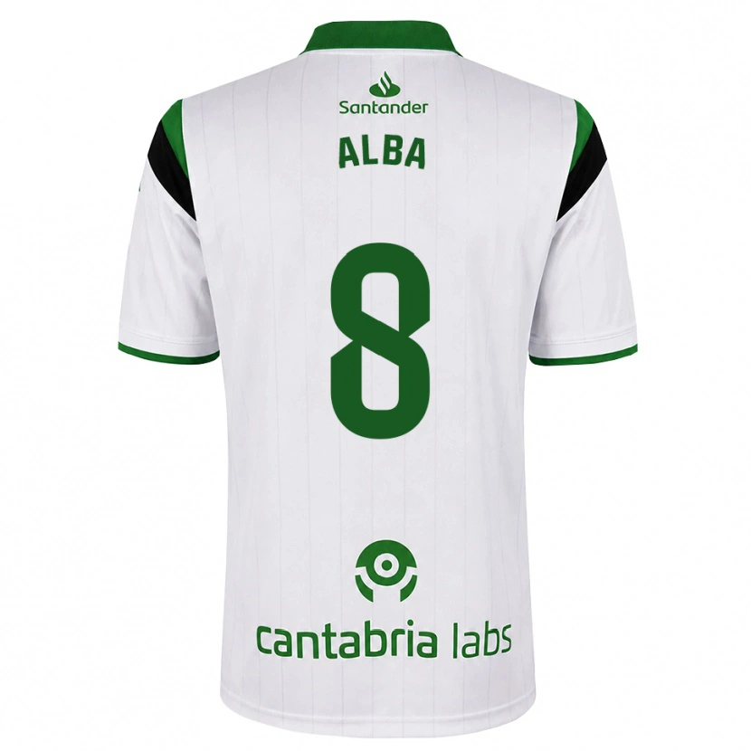 Danxen Criança Camisola Alba Luzuriaga Albelda #8 Branco Verde Preto Principal 2026/27 Camisa Brasil