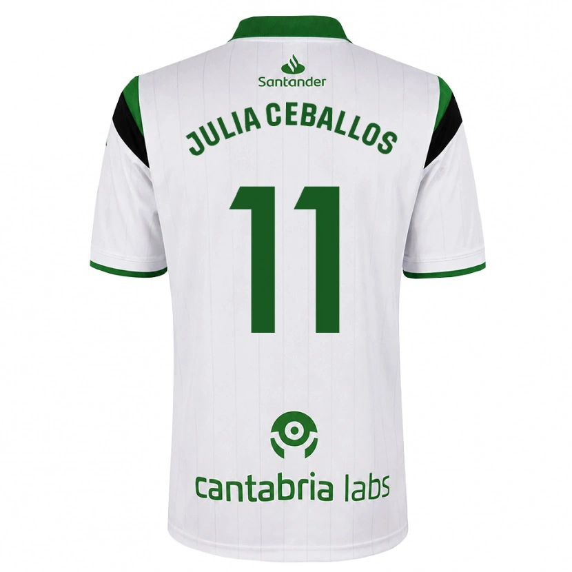 Danxen Criança Camisola Julia Ceballos Carrancio #11 Branco Verde Preto Principal 2026/27 Camisa Brasil