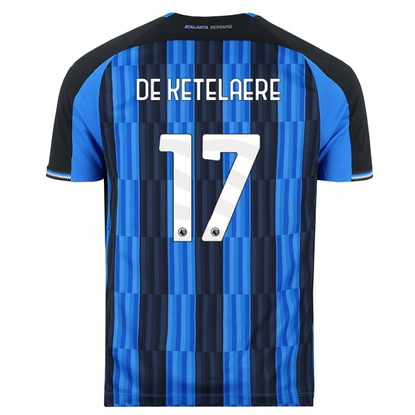 Danxen Criança Camisola Charles De Ketelaere #17 Azul Preto Vermelho Principal 2026/27 Camisa Brasil