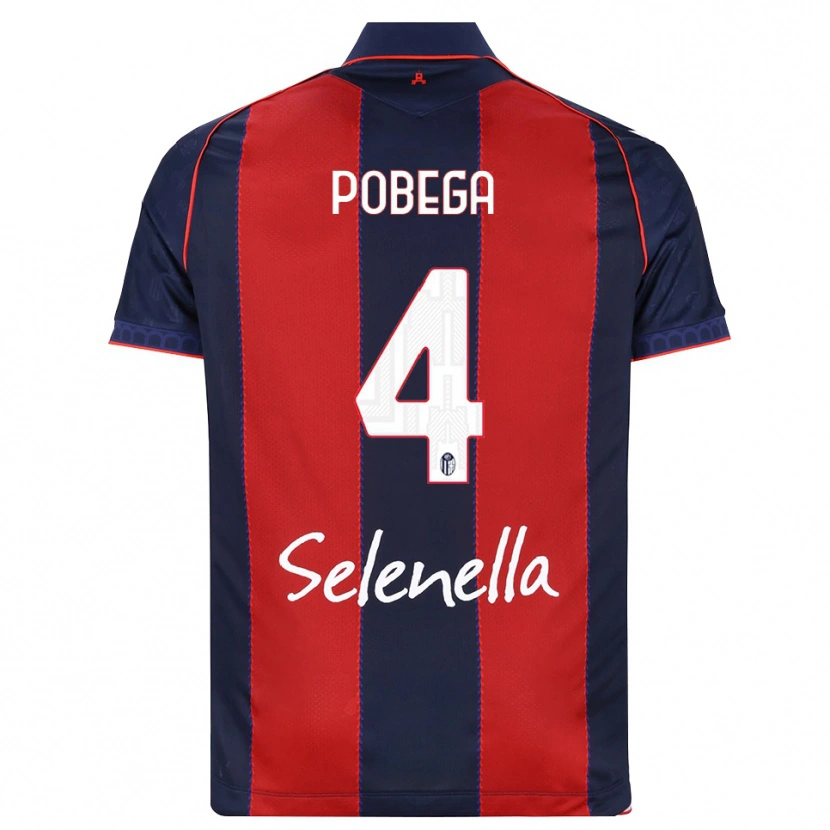 Danxen Criança Camisola Tommaso Pobega #4 Azul Real Vermelho Branco Principal 2026/27 Camisa Brasil