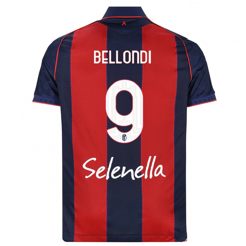 Danxen Criança Camisola Nicolò Bellondi #9 Azul Real Vermelho Branco Principal 2026/27 Camisa Brasil