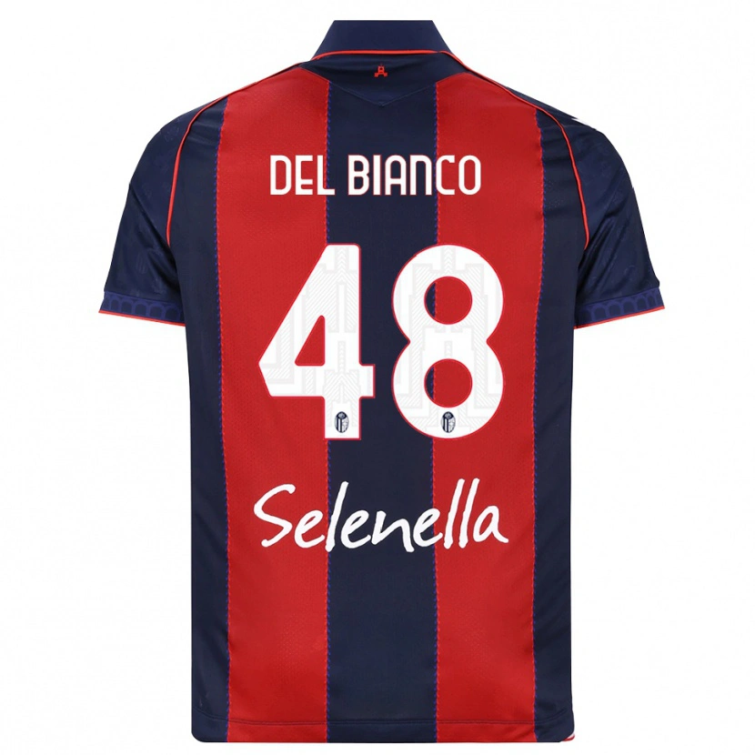 Danxen Criança Camisola Riccardo Del Bianco #48 Azul Real Vermelho Branco Principal 2026/27 Camisa Brasil