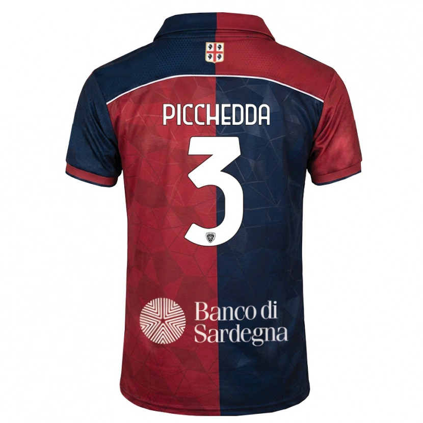 Danxen Criança Camisola Marco Picchedda #3 Bordô Azul Real Principal 2026/27 Camisa Brasil