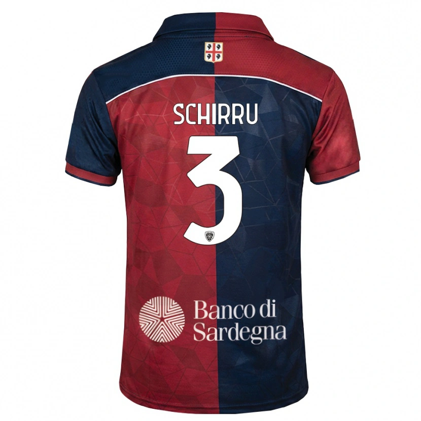 Danxen Criança Camisola Andrea Schirru #3 Bordô Azul Real Principal 2026/27 Camisa Brasil