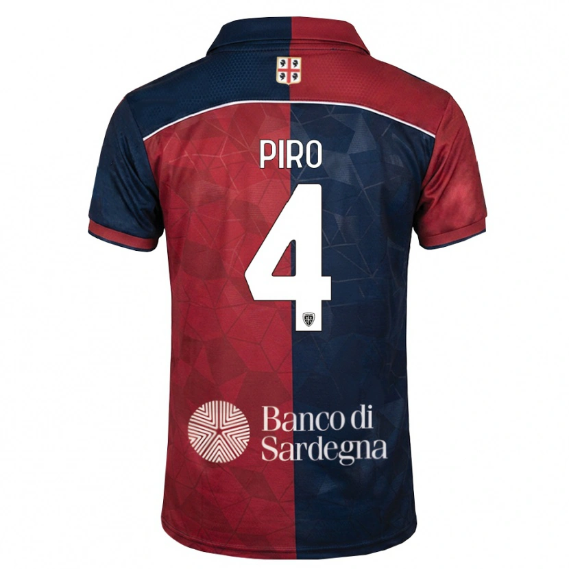 Danxen Criança Camisola Samuele Piro #4 Bordô Azul Real Principal 2026/27 Camisa Brasil