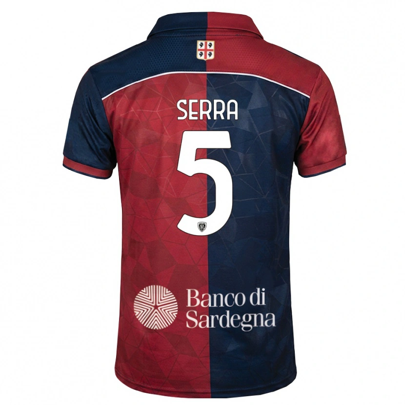 Danxen Criança Camisola Davide Serra #5 Bordô Azul Real Principal 2026/27 Camisa Brasil