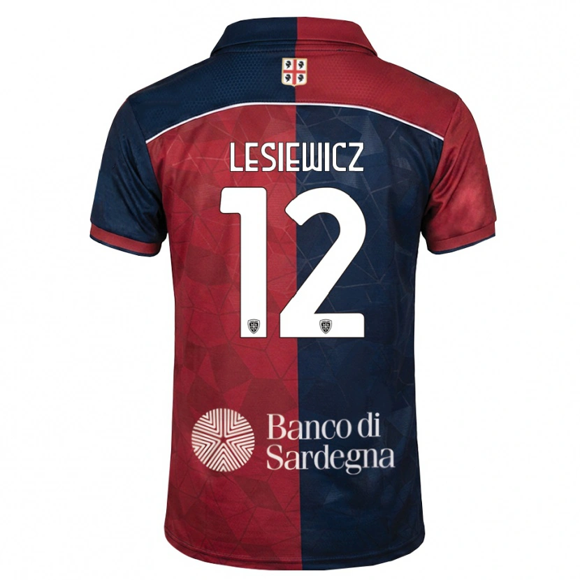 Danxen Criança Camisola Mateusz Lesiewicz #12 Bordô Azul Real Principal 2026/27 Camisa Brasil