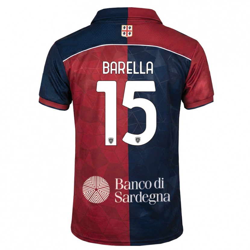 Danxen Criança Camisola Elia Barella #15 Bordô Azul Real Principal 2026/27 Camisa Brasil