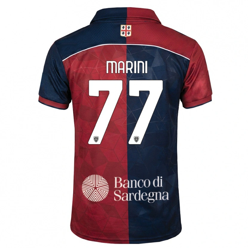 Danxen Criança Camisola Matteo Marini #77 Bordô Azul Real Principal 2026/27 Camisa Brasil