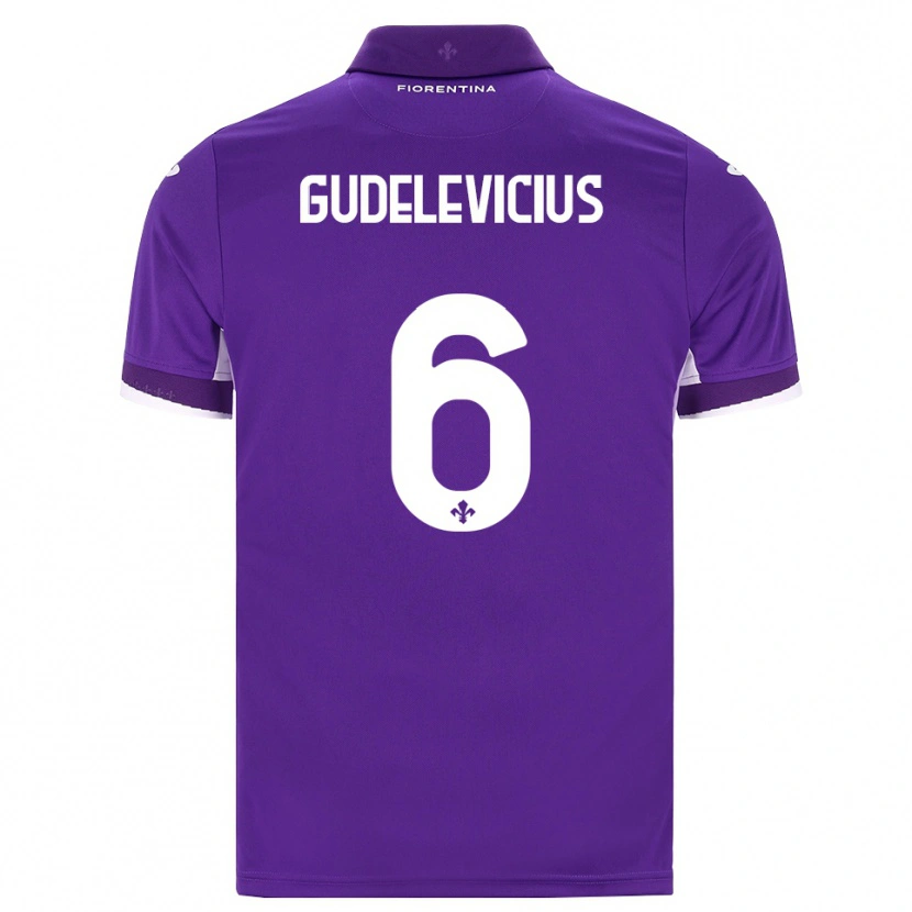 Danxen Criança Camisola Ernestas Gudelevicius #6 Roxo Branco Rosa Principal 2026/27 Camisa Brasil