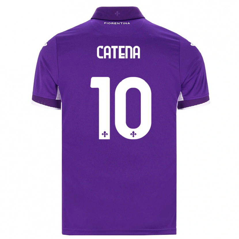 Danxen Criança Camisola Michaela Catena #10 Roxo Branco Rosa Principal 2026/27 Camisa Brasil