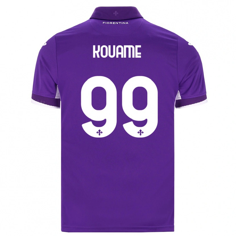 Danxen Criança Camisola Christian Kouame #99 Roxo Branco Rosa Principal 2026/27 Camisa Brasil