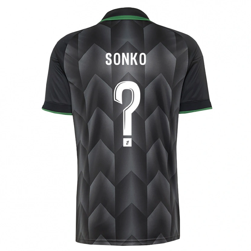Danxen Criança Camisola Naël Sonko #0 Branco Preto Verde Alternativa 2026/27 Camisa Brasil