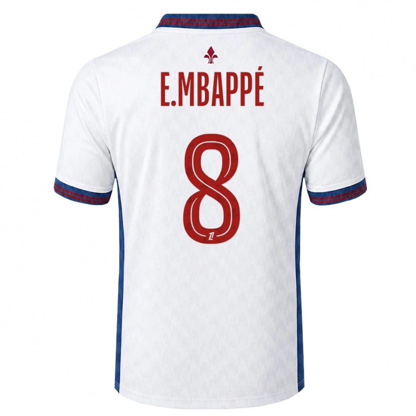 Danxen Criança Camisola Ethan Mbappé #8 Vermelho Branco Azul Alternativa 2026/27 Camisa Brasil