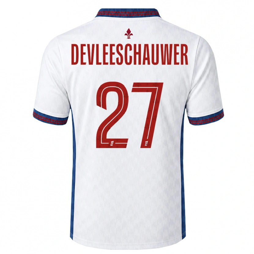 Danxen Criança Camisola Gwenaëlle Devleeschauwer #27 Vermelho Branco Azul Alternativa 2026/27 Camisa Brasil