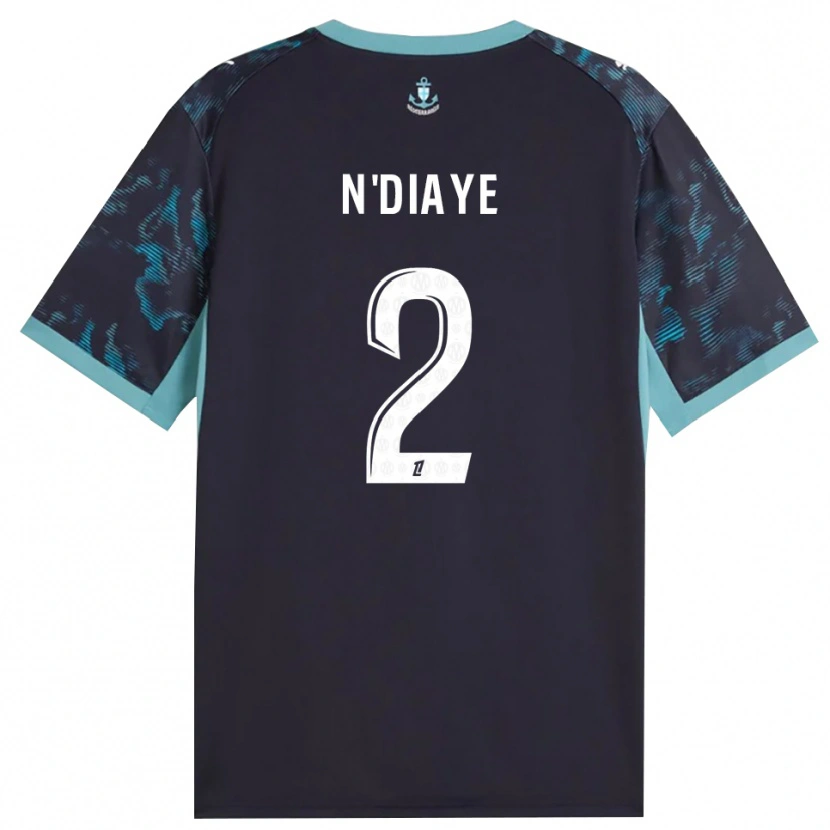 Danxen Criança Camisola Osmane N'diaye #2 Turquesa Pálida Branco Preto Alternativa 2026/27 Camisa Brasil