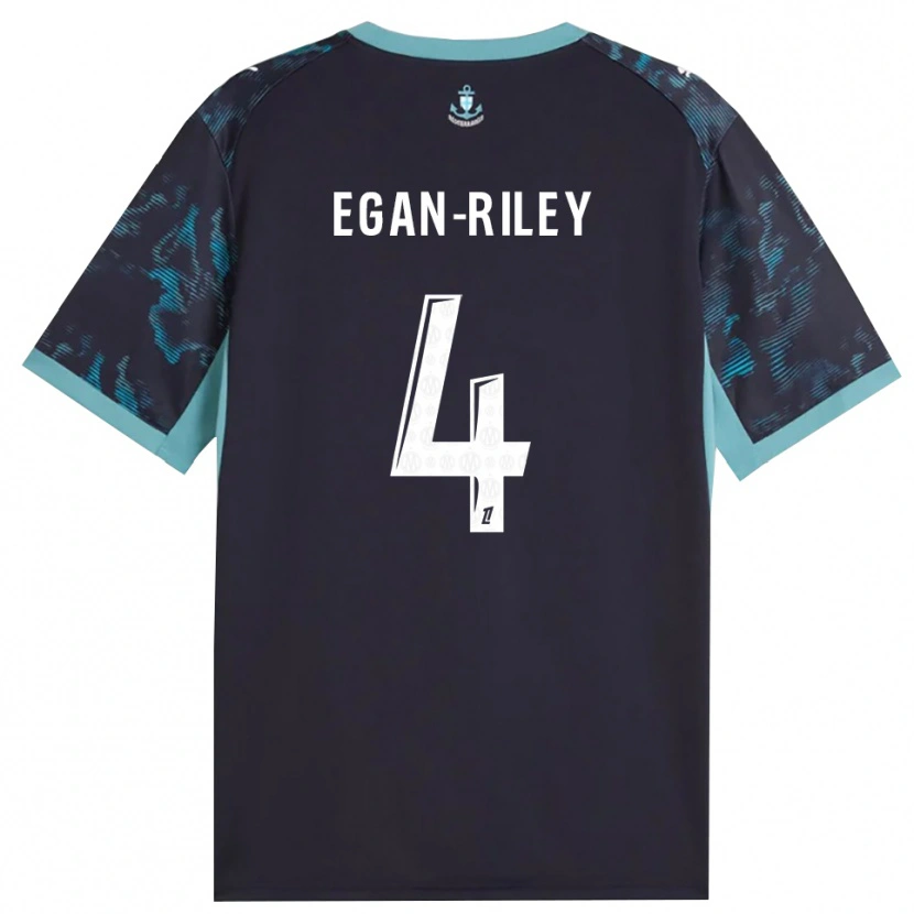 Danxen Criança Camisola Cj Egan-Riley #4 Turquesa Pálida Branco Preto Alternativa 2026/27 Camisa Brasil