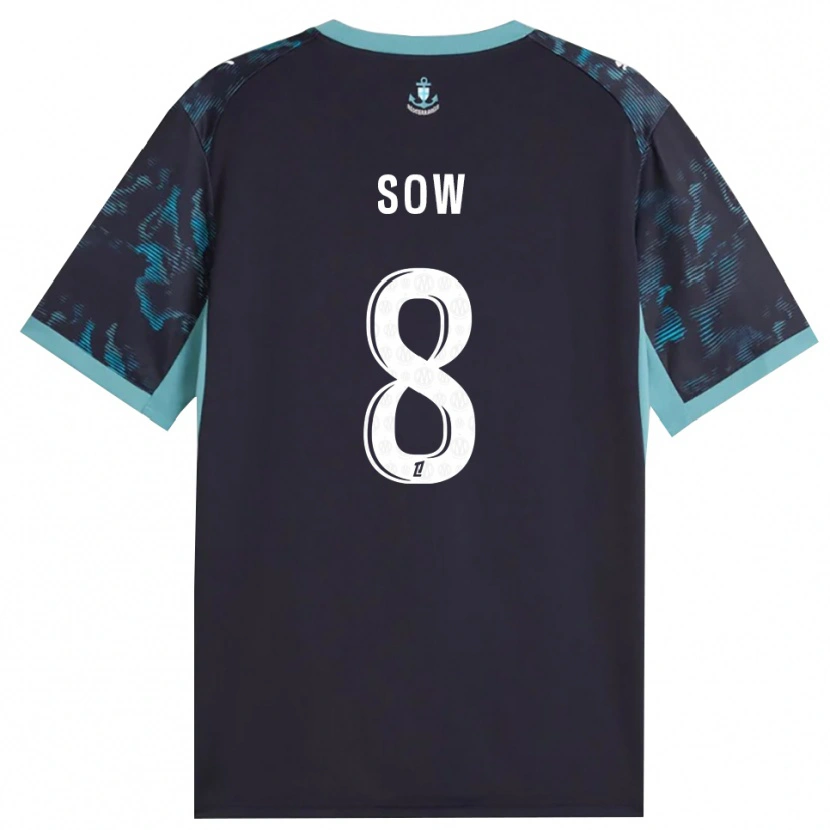 Danxen Criança Camisola Mbayang Sow #8 Turquesa Pálida Branco Preto Alternativa 2026/27 Camisa Brasil