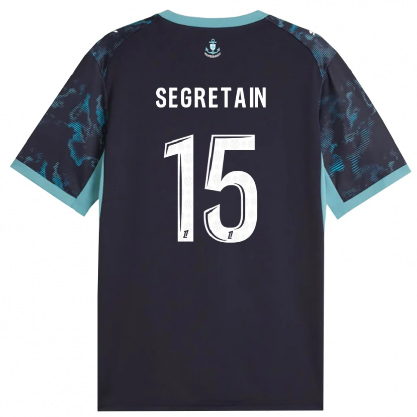 Danxen Criança Camisola Julie Ségrétain #15 Turquesa Pálida Branco Preto Alternativa 2026/27 Camisa Brasil