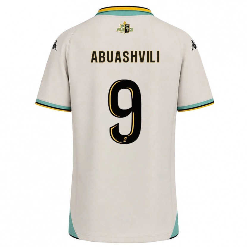Danxen Criança Camisola Giorgi Abuashvili #9 Branco Floral Preto Alternativa 2026/27 Camisa Brasil