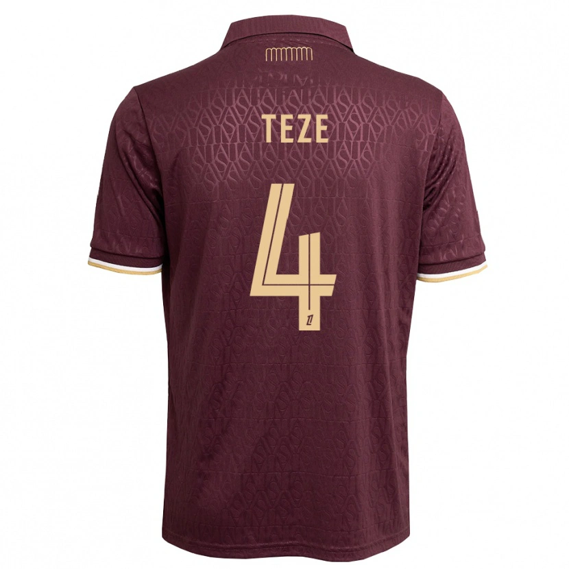 Danxen Criança Camisola Jordan Teze #4 Marrom Areia De Castanha Alternativa 2026/27 Camisa Brasil
