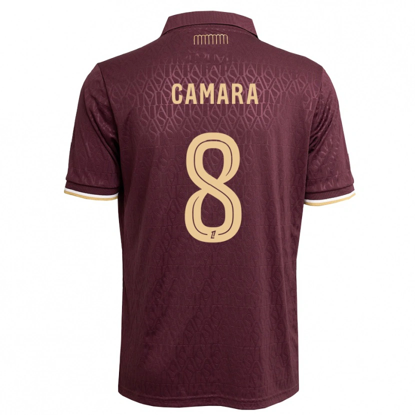 Danxen Criança Camisola Lamine Camara #8 Marrom Areia De Castanha Alternativa 2026/27 Camisa Brasil