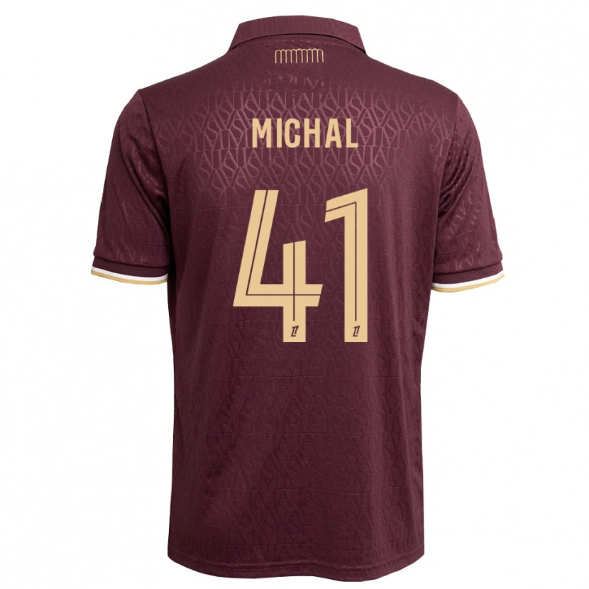 Danxen Criança Camisola Lucas Michal #41 Marrom Areia De Castanha Alternativa 2026/27 Camisa Brasil
