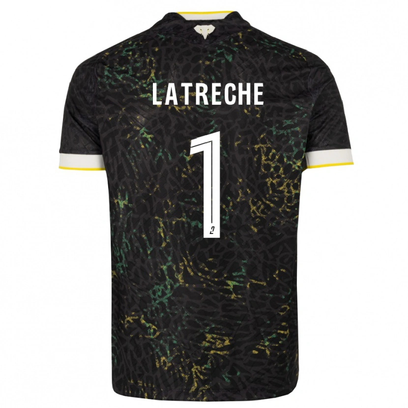 Danxen Criança Camisola Yanis Latreche #1 Preto Branco Amarelo Alternativa 2026/27 Camisa Brasil