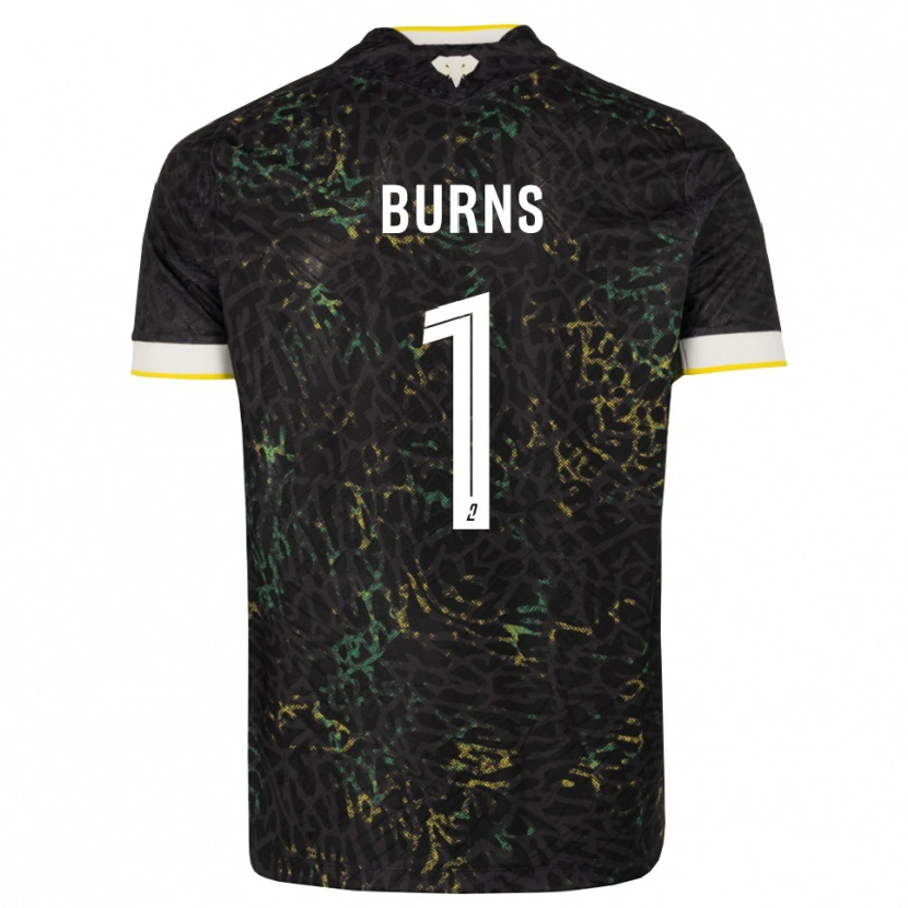 Danxen Criança Camisola Emily Burns #1 Preto Branco Amarelo Alternativa 2026/27 Camisa Brasil