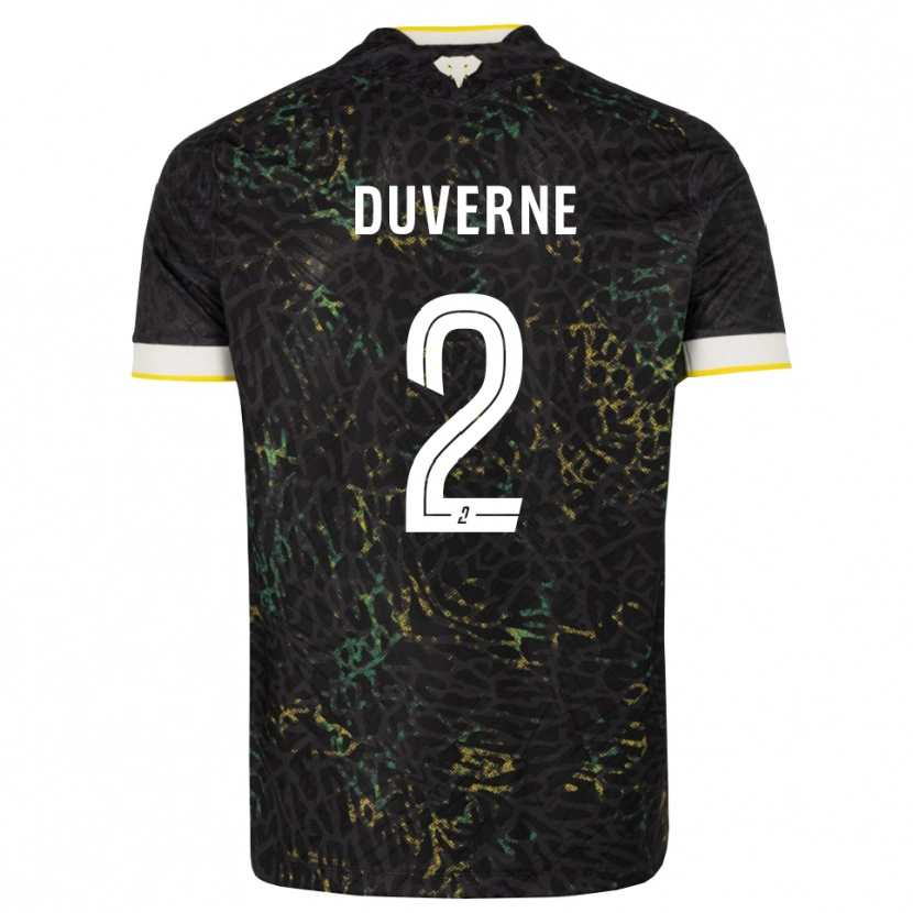 Danxen Criança Camisola Jean-Kévin Duverne #2 Preto Branco Amarelo Alternativa 2026/27 Camisa Brasil